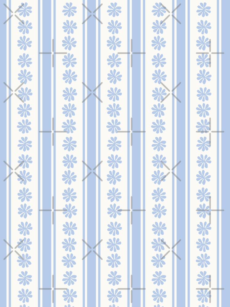 VINTAGE CLASSIC SCANDINAVIAN STYLE BOHO STRIPES PASTEL BLUE by blomastudios