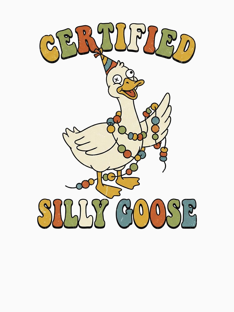 Certified Silly Goose Funny Party Animal Retro Vintage 70s Sticker by Pingi-shop