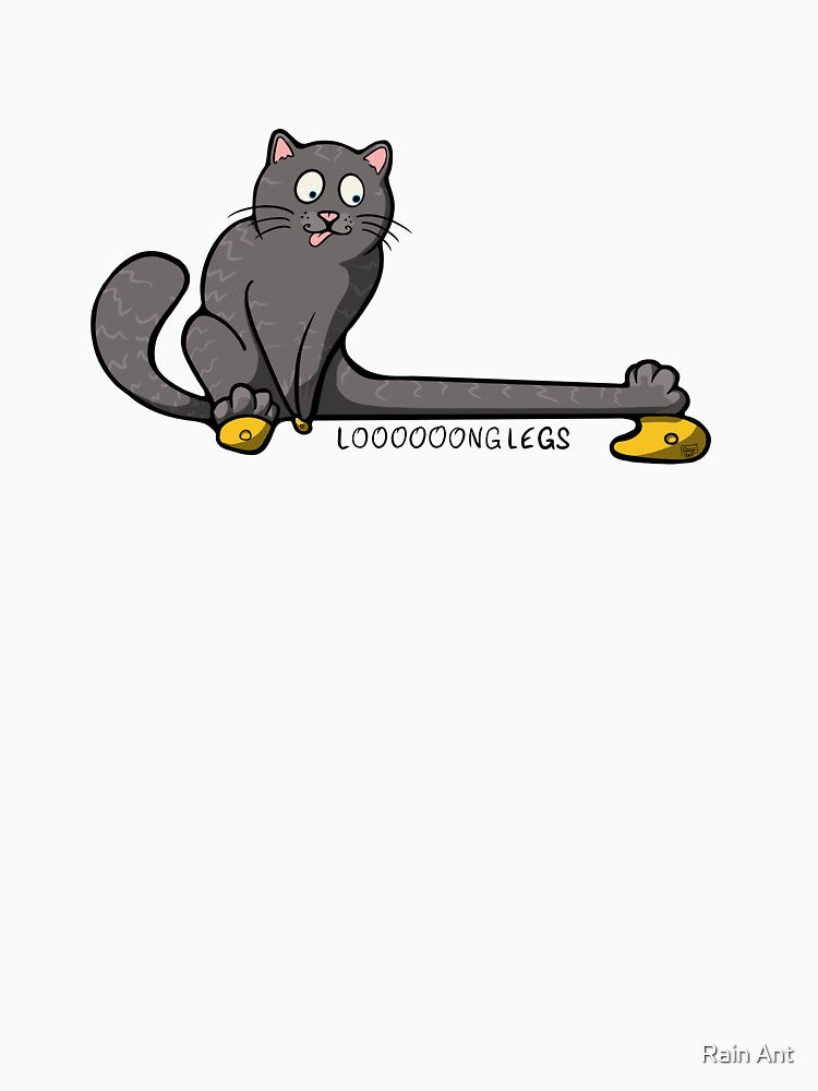 Looooong Legs Climber cat tshrit desgin by Rain Ant