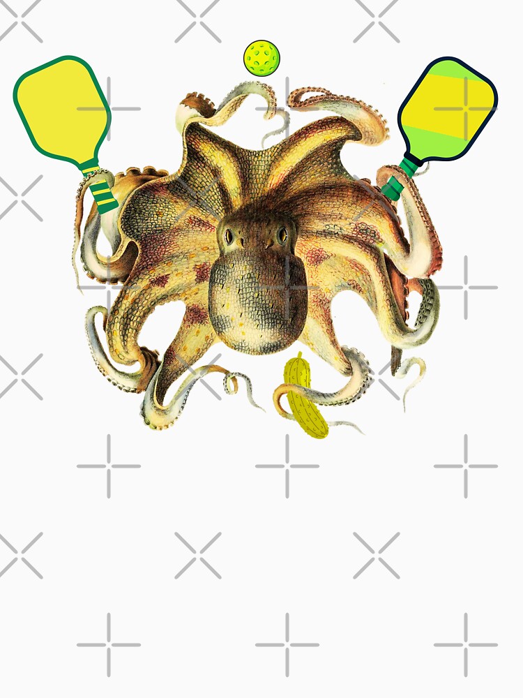 Vintage Octopus Pickleball Master Illustration by area248