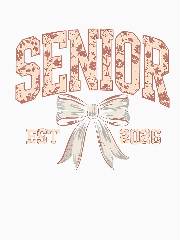 Senior Of 2026 Coquette Bow Floral Graduation Class 2026 by Imalyanmani