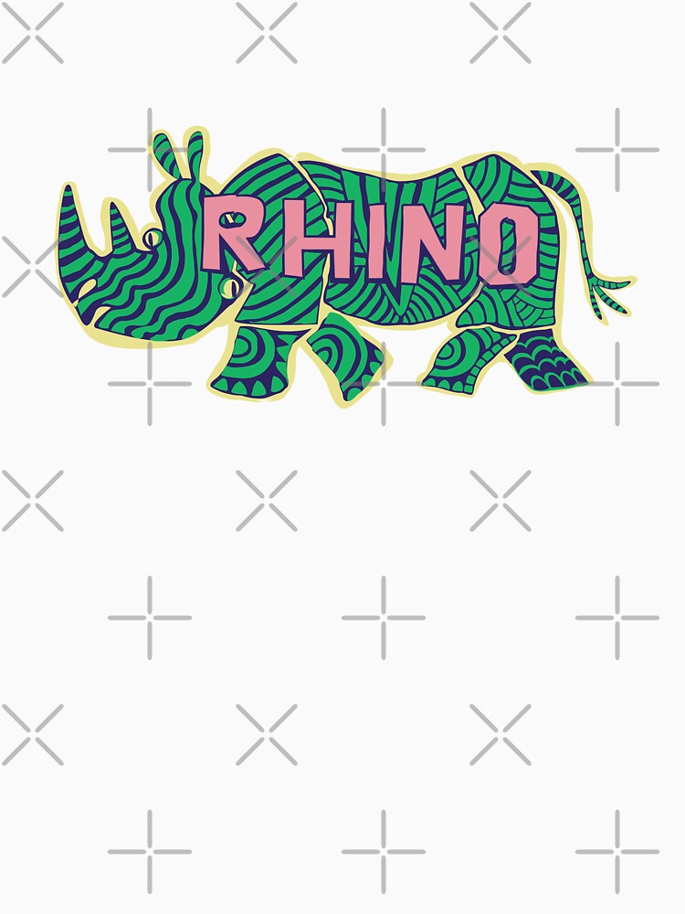 rare green-blue striped rhinoceros by duxpavlic