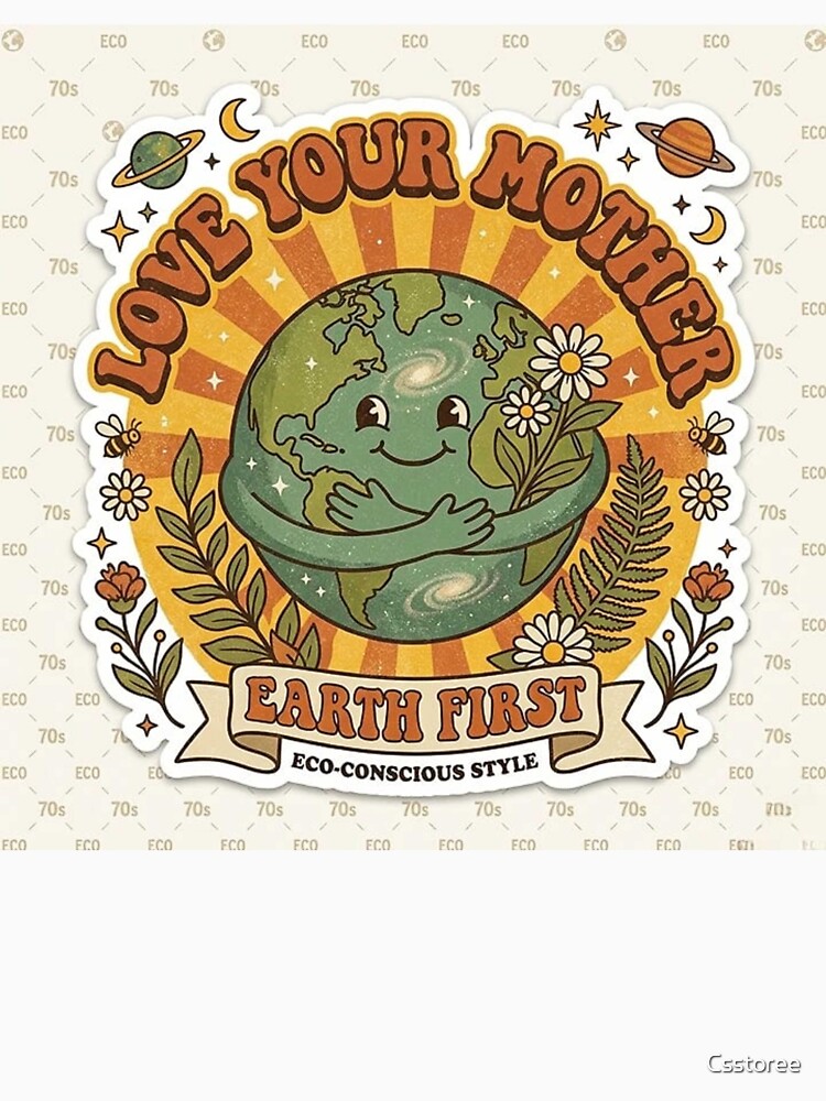 Love Your Mother: A Retro 70s Tribute to Mother Earth First & Eco-Conscious Living" by Csstoree
