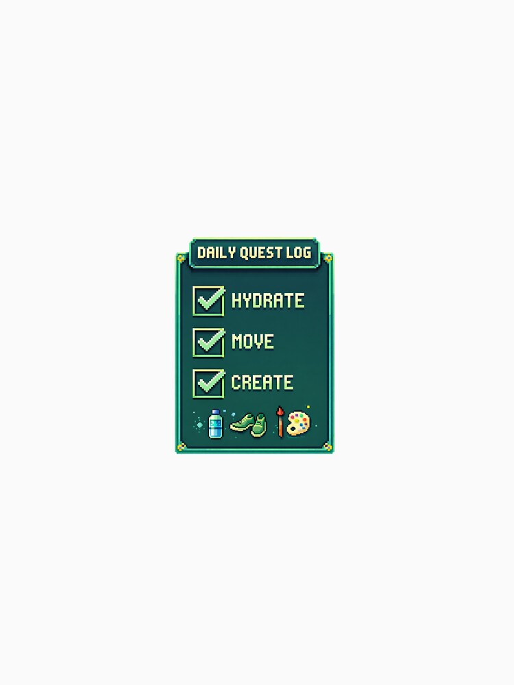 Daily Quest Log 2026 gamified habit tracker hoodie by Elloracomplex