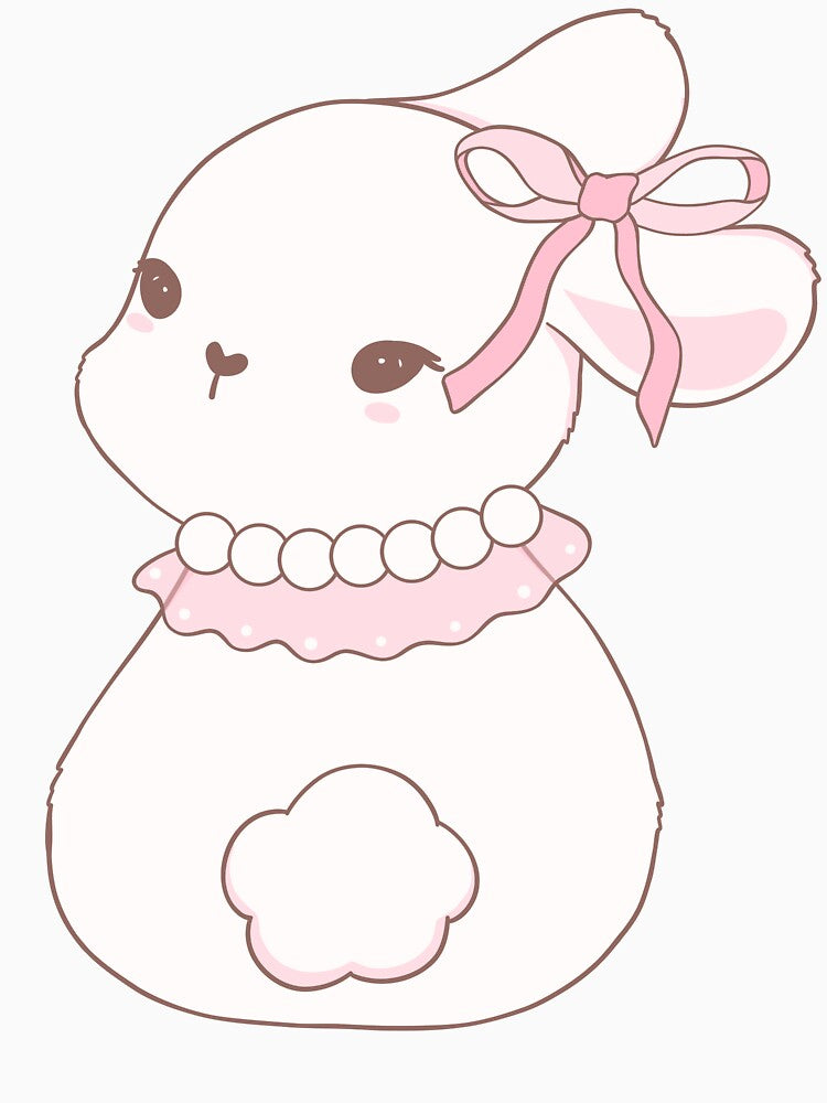 Coquette bunny pink bow by Jan-Natsicha