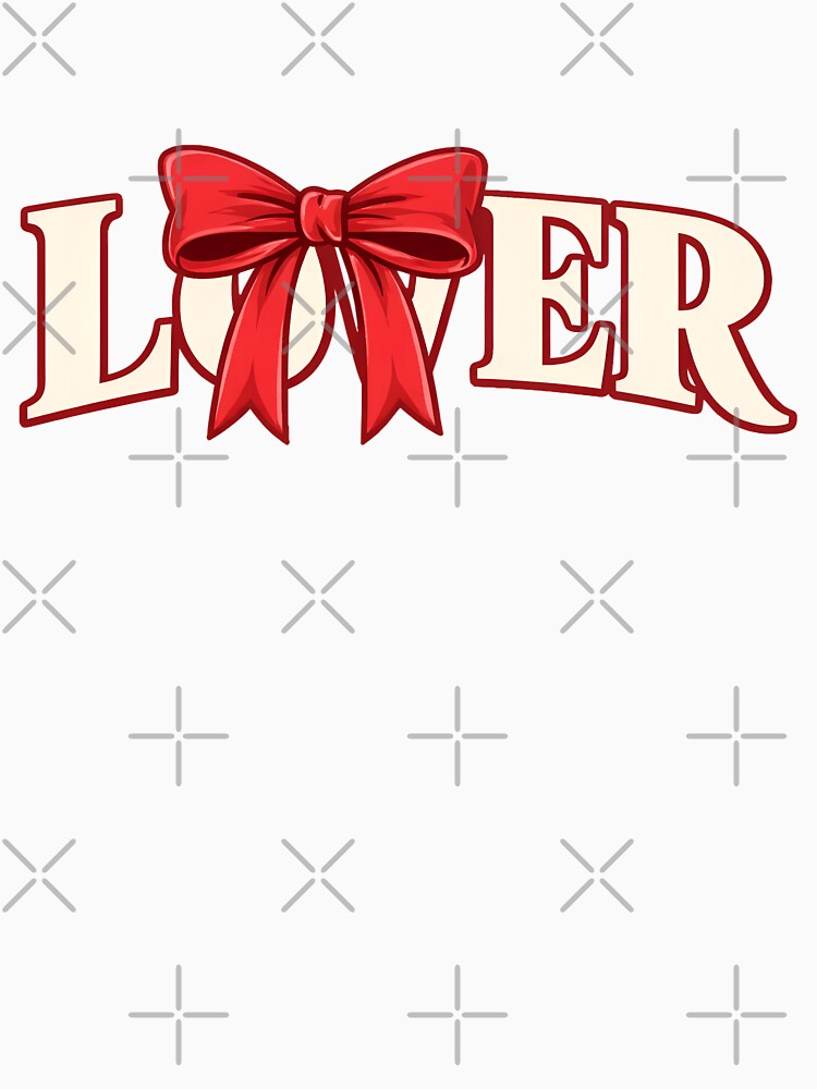 Coquette Style Lover Text and Red Ribbon by SSD-