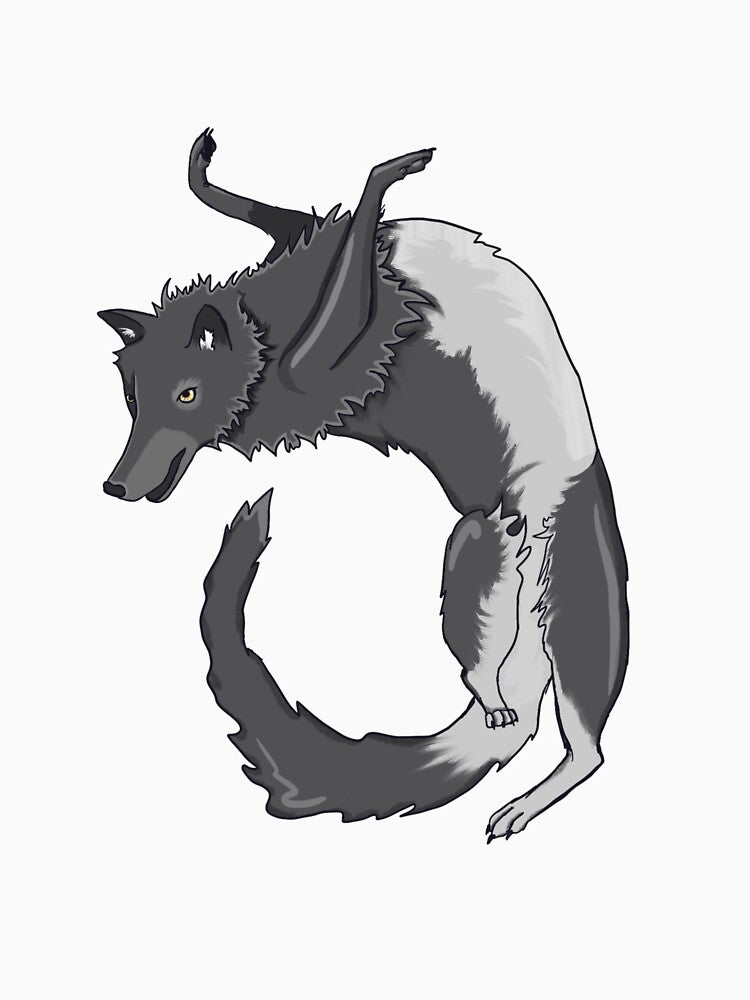 Happy Wolfy by marleywrightart