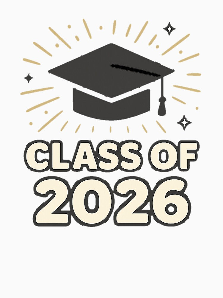 Class of 2026 Graduation Cap Retro Badge by PunchDrop