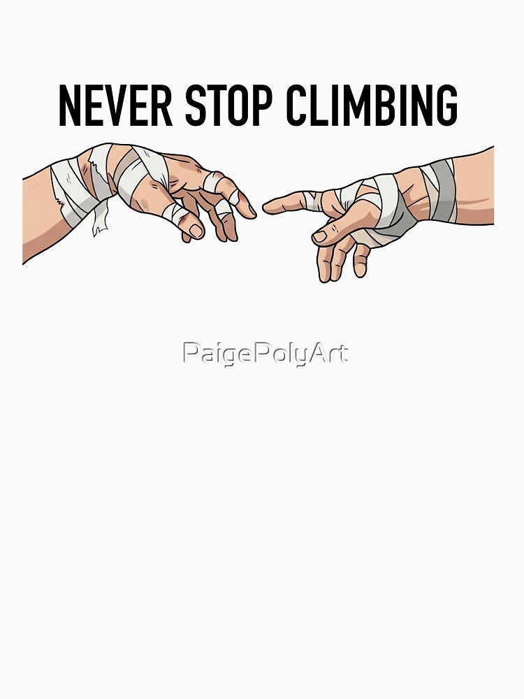 Never Stop Climbing - The Creation of Adam Bouldering by PaigePolyArt
