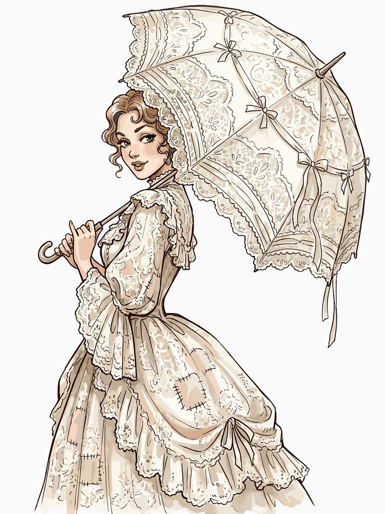 Vintage Coquette: Lace Parasol Flirt by bapupa