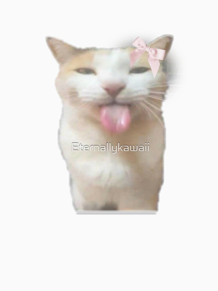 Funny cat with bow by Eternallykawaii
