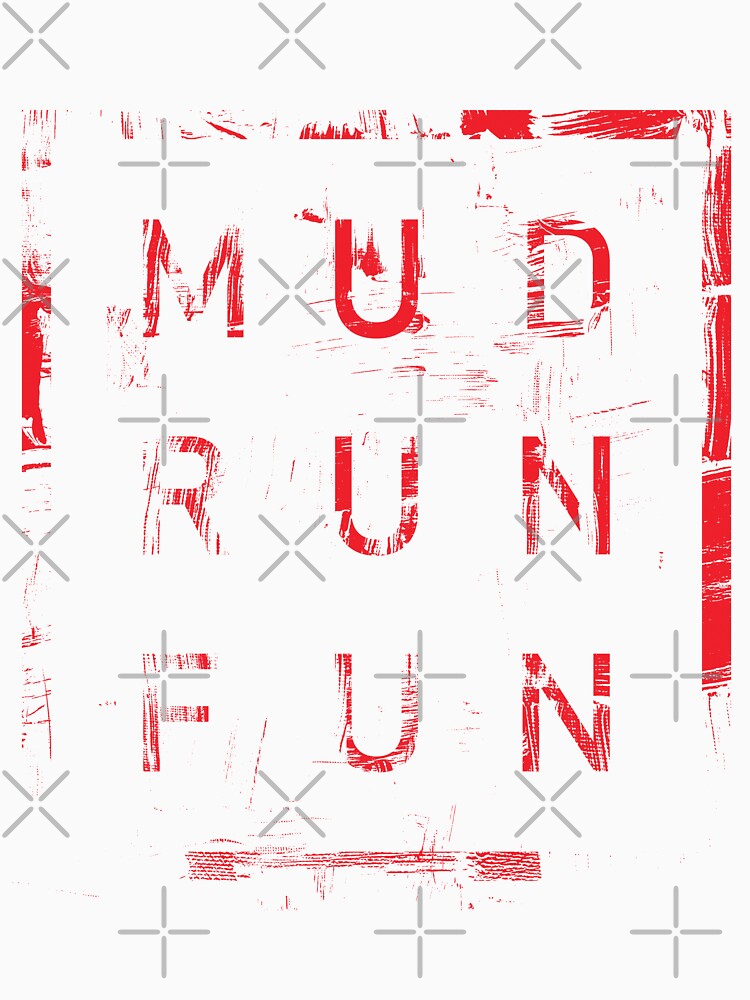 Mud Run Fun Tough Mudder RED Trail Running and Marathon by BOBSMITHHHHH