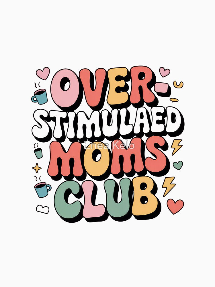 Overstimulated Moms Club – Pastel Retro Humor by Enea Kelo