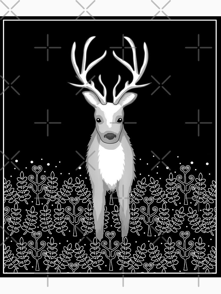 Black And White Deer by Purr95