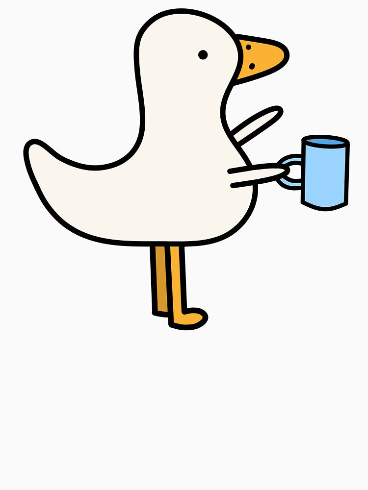 Duck Enjoying a  Cup of Coffee by Red2x4