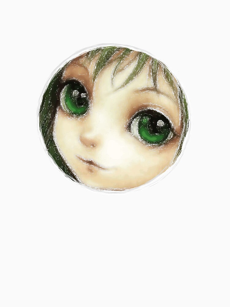 Curious Face In The Void | Big Eyes Surreal Art by MixArtStudio77