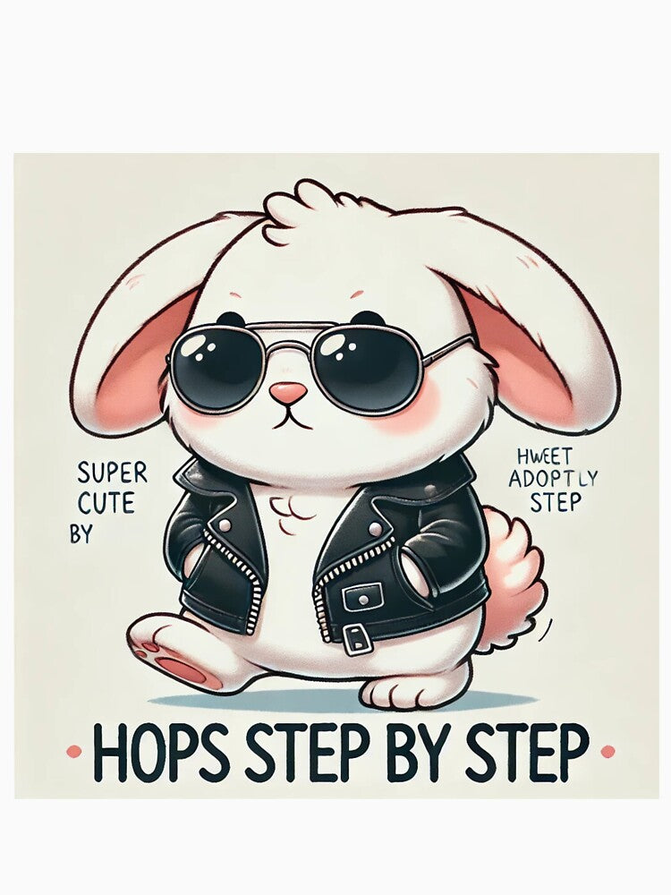 Cute Badboy Rabbit Hopping Step by Step by SmilingTailsART