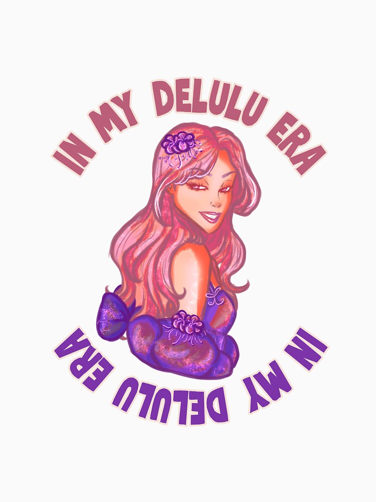 In My Delulu Era - Preppy Pink Hair Girl by BluwTuwip
