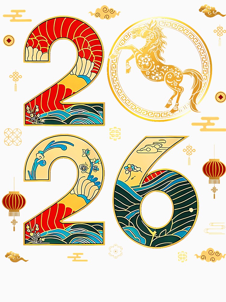 Year Of The Horse 2026 Lunar New Year Chinese Zodiac Horse M by DoraBlanche