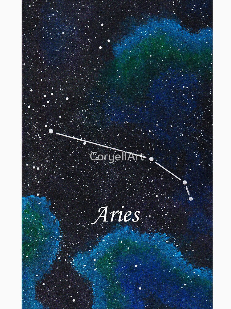 Aries Zodiac Sign Space Painting by CoryellArt