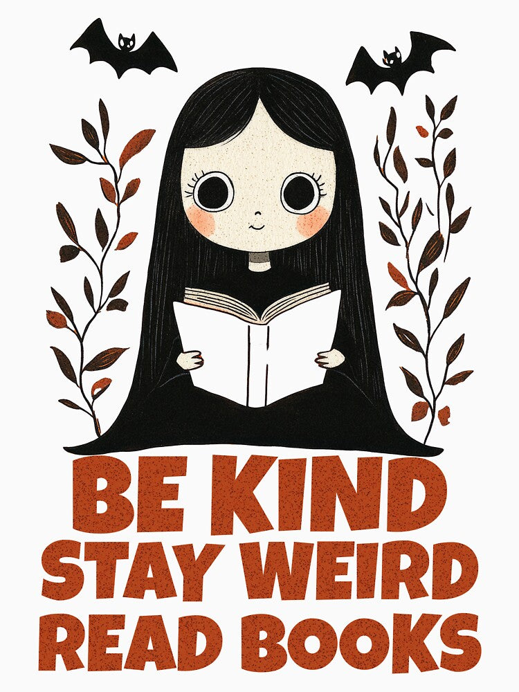 Be Kind Stay Weird Read Books Gothic Girl by GolDreamShop