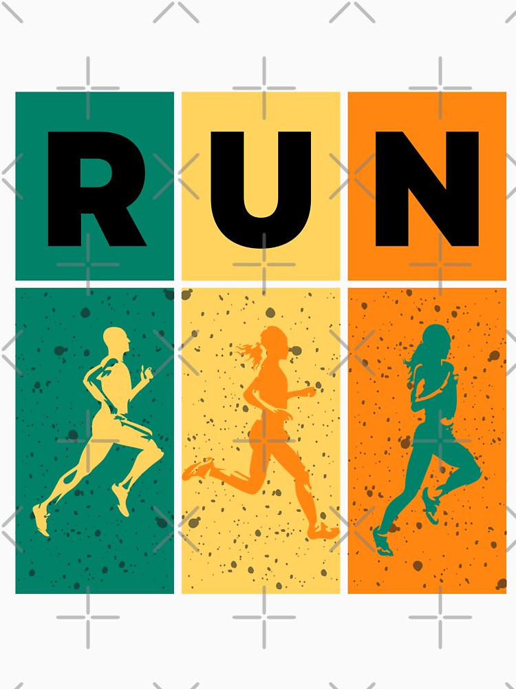 Colourful modern design for runners. Great on tee shirts, hoodies and many other products. by TheVarc