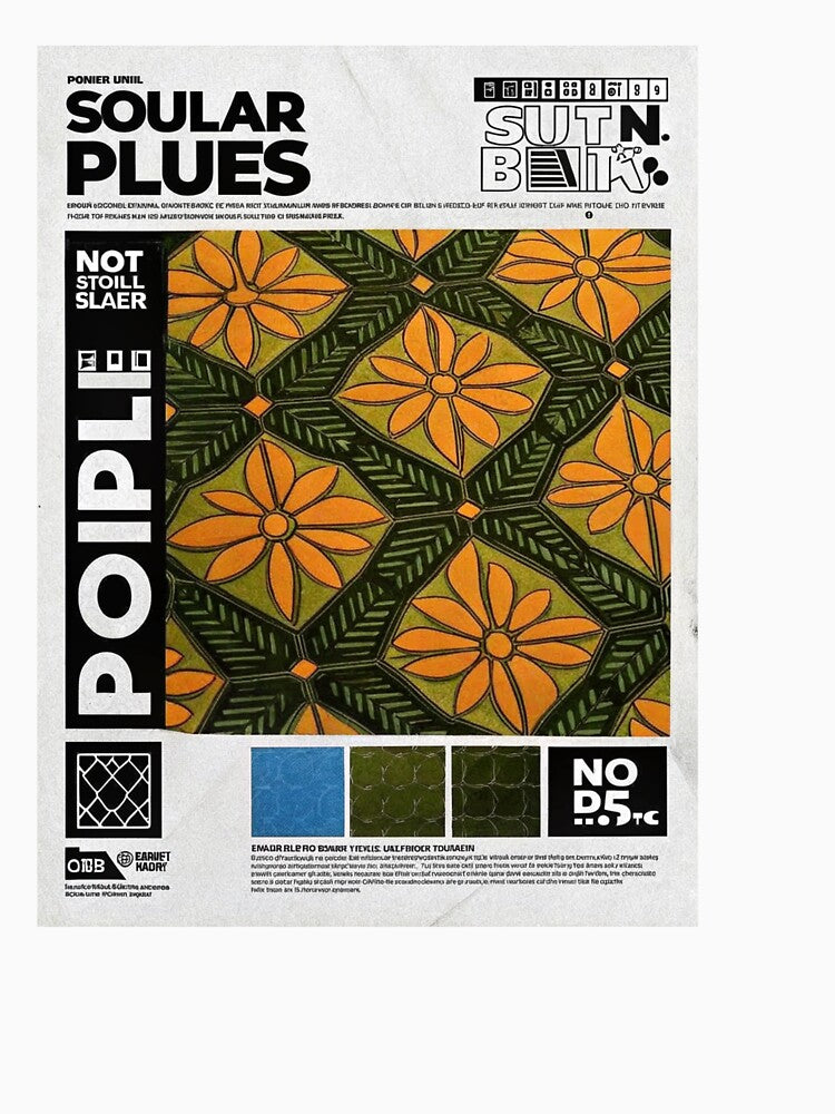 SOULAR PLUES: Floral Pattern Solarpunk Aesthetic by Raw-Ink
