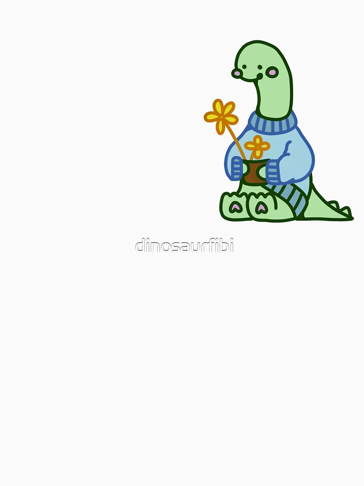 Cute dinosaur dino flower by dinosaurfibi