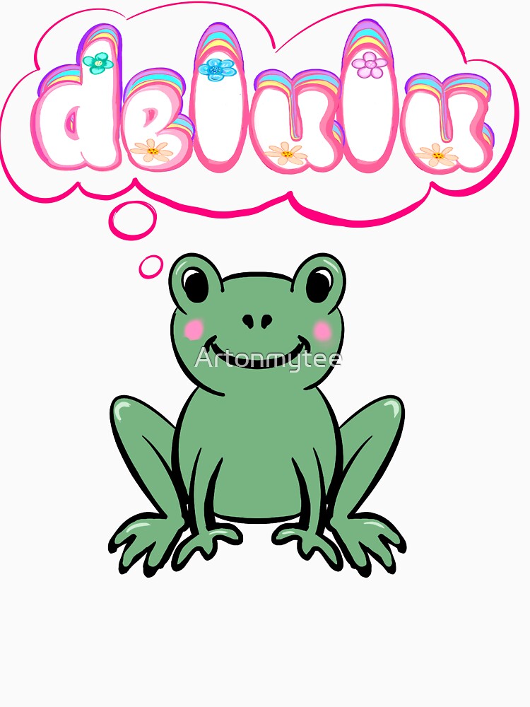 Delulu Frog humour - cottage core sarcastic funny humor by Artonmytee
