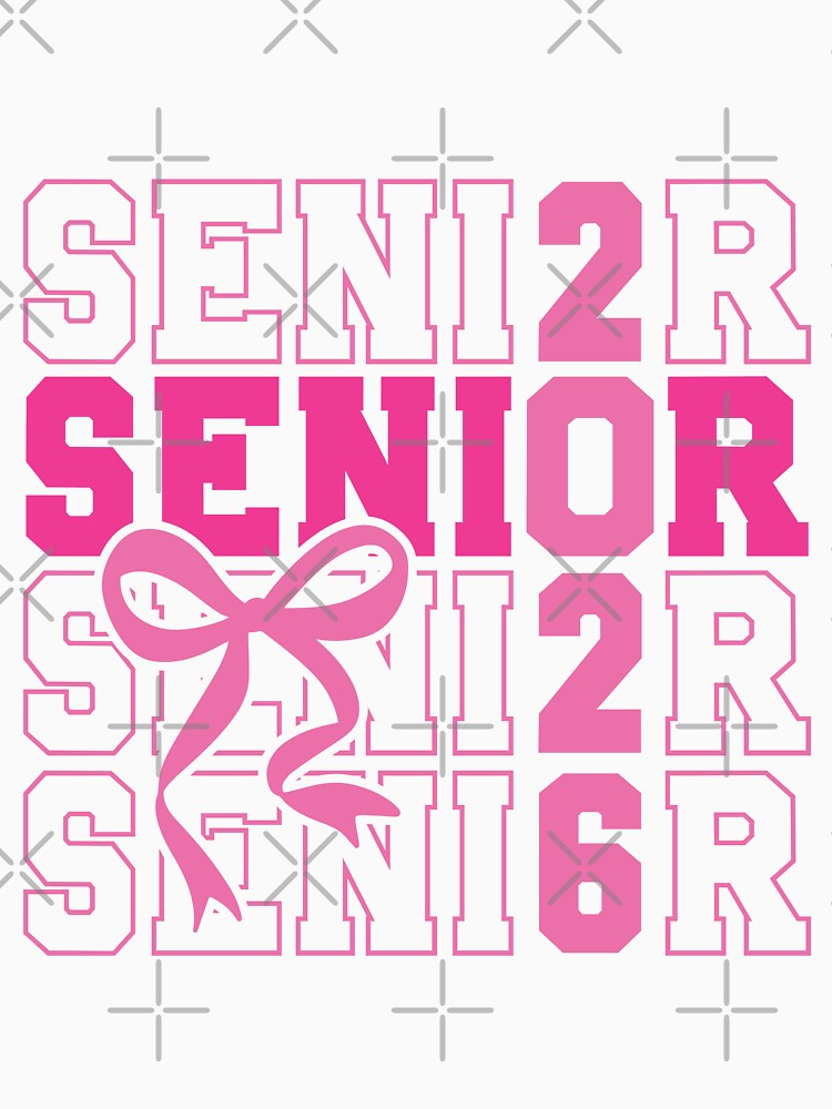 Senior 2026 Pink Bow Graduation Girl Design by HasHs