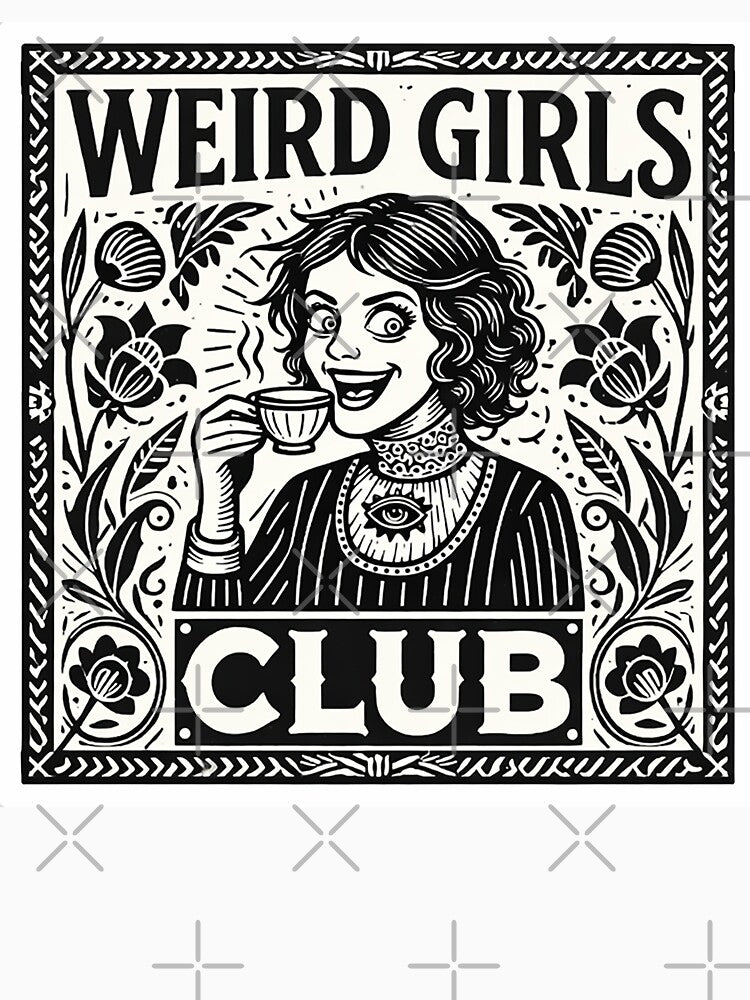 Weird Girls Club Vintage Gothic Sticker by PIXEL POP DESIGNS - Beyond the Norm!