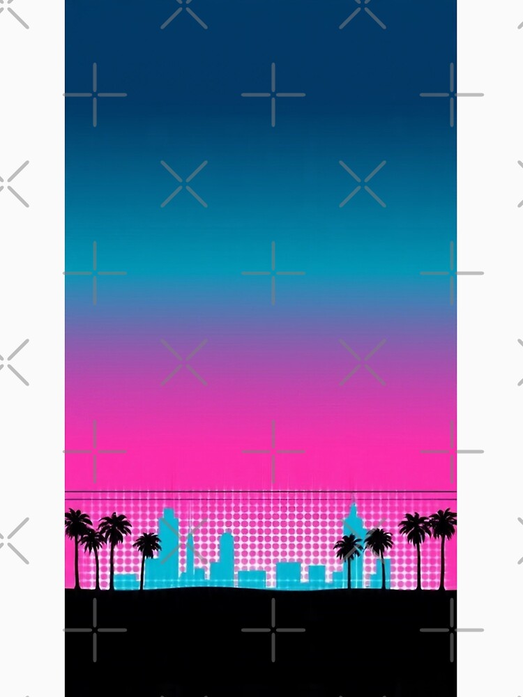 Grid Horizon | 80s Aesthetic Neon City Album Cover by Esterlane