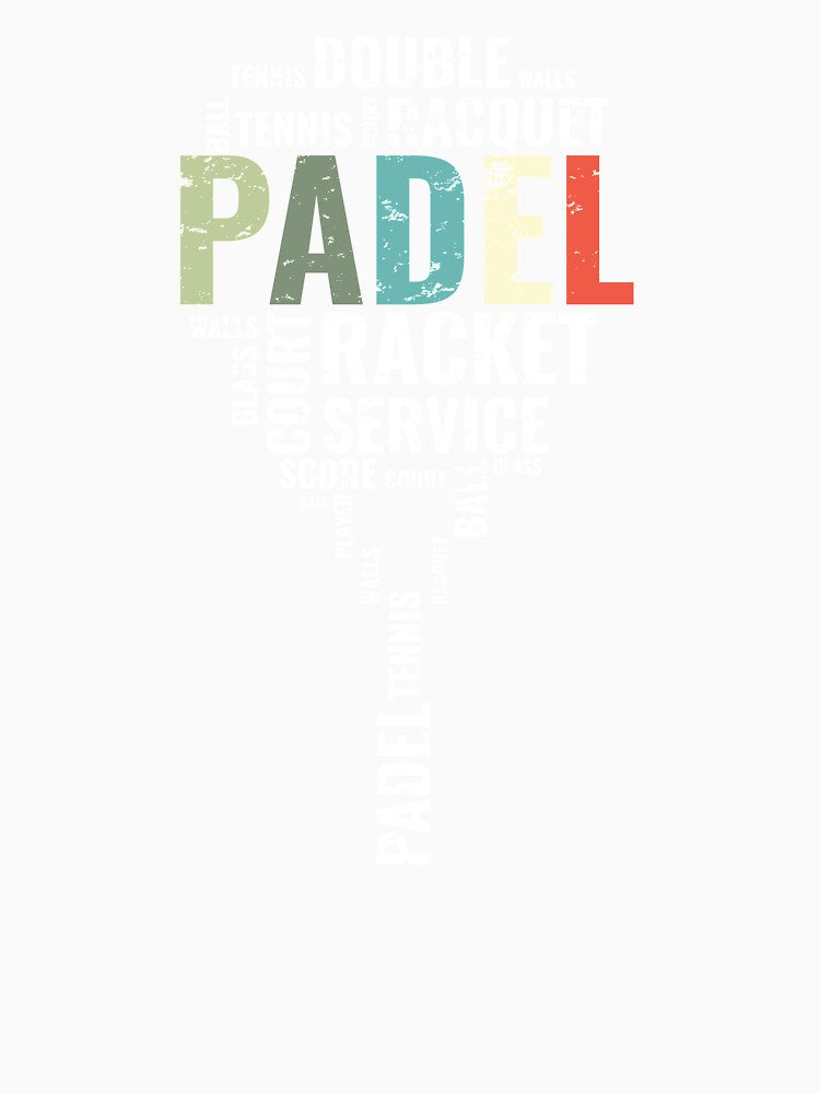 Vintage Padel Wordcloud Padel Racket by Shirt-Kaiser