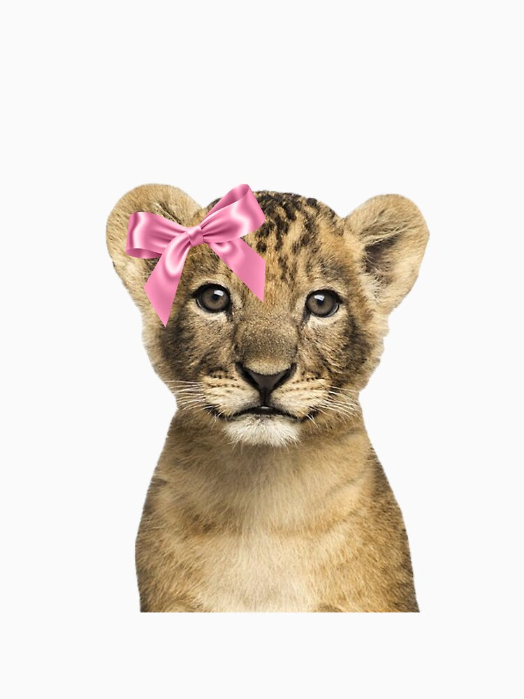 Lion cub wearing bow by SillyLittleSnek