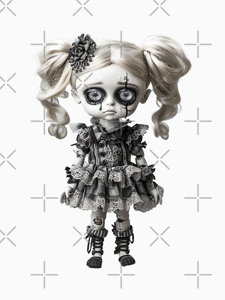 Gothic Porcelain Doll – Tears of Glass and Lace by lylange