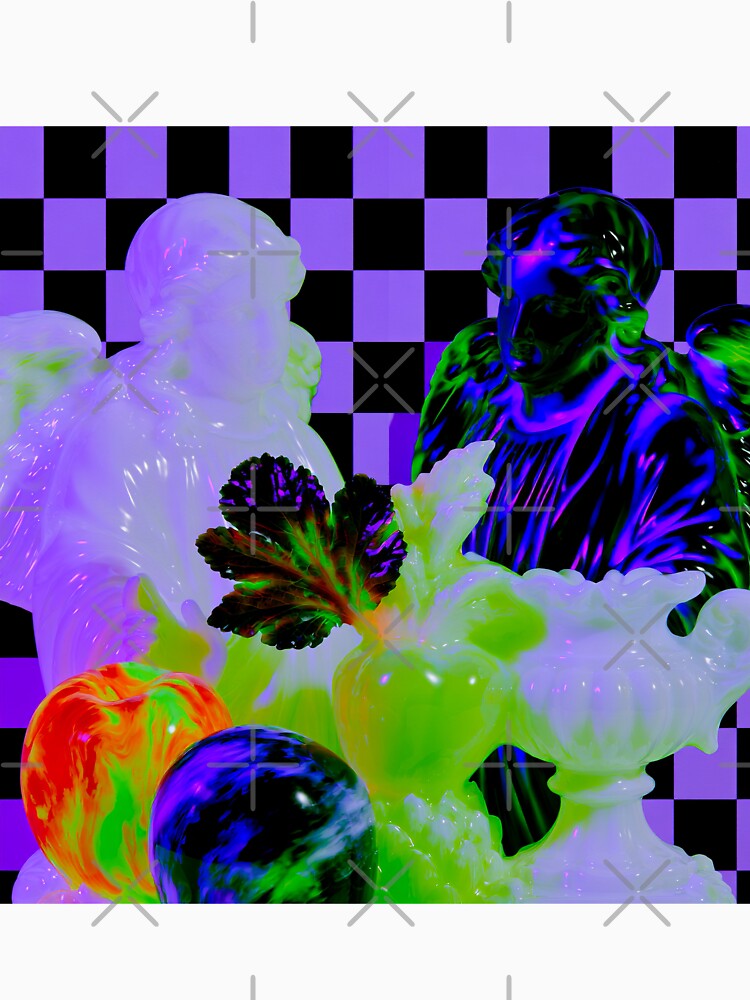 Neon Vaporwave Angels in Duality by bubblegoth