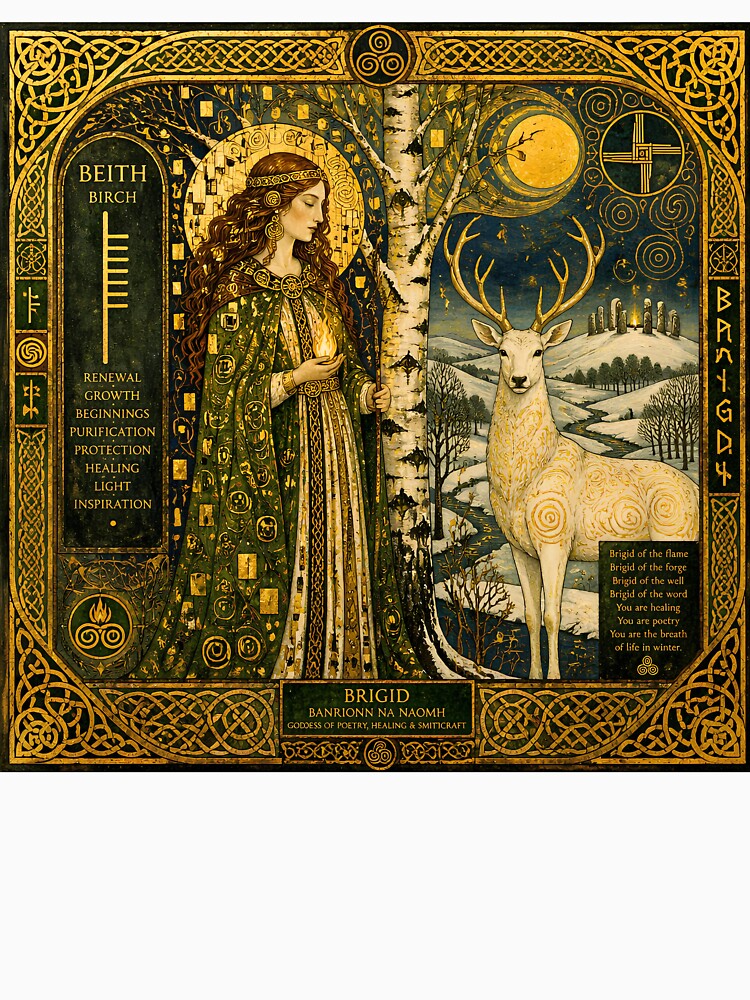 The Celtic Tree Calendar I: Brigid and the Birch Moon by Stoneflower-Art