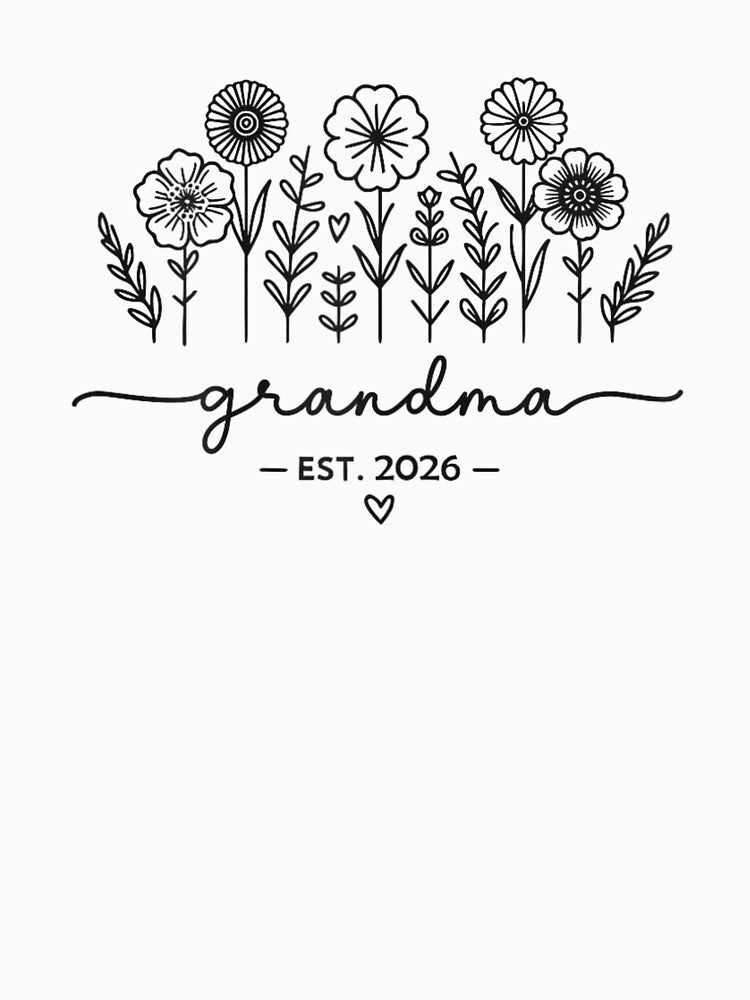 Womens Promoted to Grandma 2026 New Grandma Est 2026 Cute by Boutkimaewab