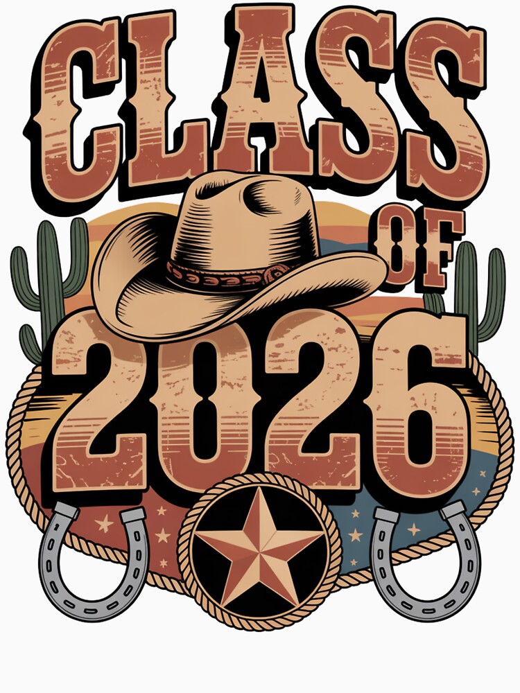 Class of 2026 Western Cowboy Graduation by What a cute-Tee