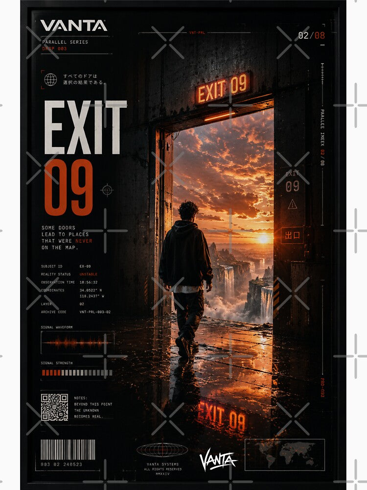 EXIT 09 | Liminal Space Wall Art Print | Dark Surreal Poster by VANTALAB