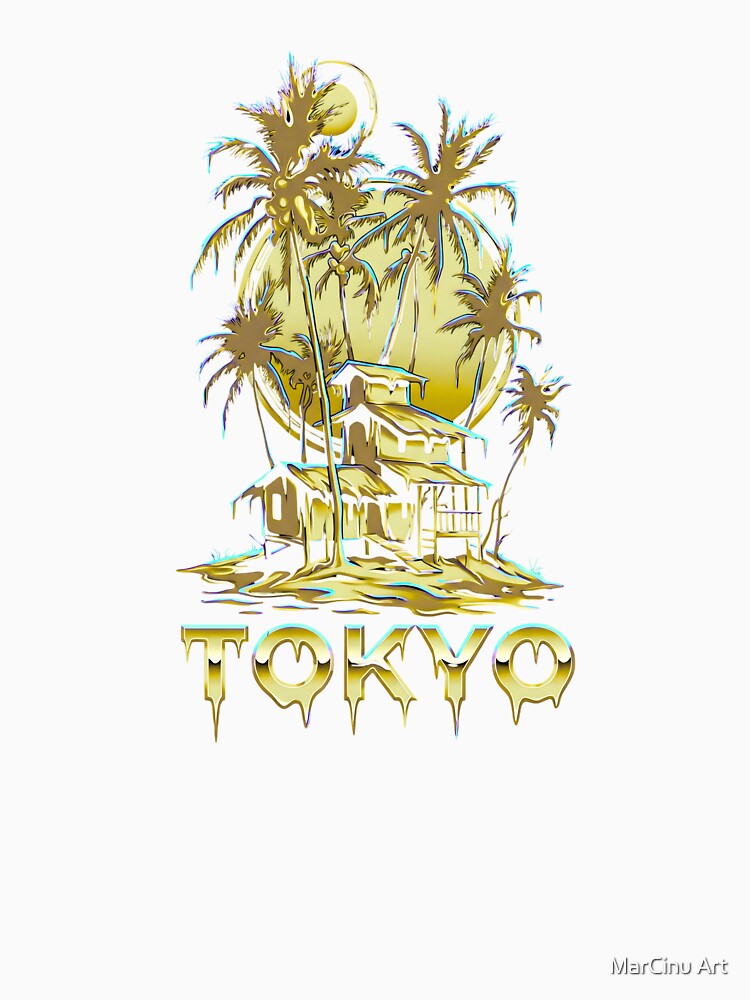 Tokyo Drip Y2K Cyberpunk Tropical Golden Oasis 2026 by MarCinu Art