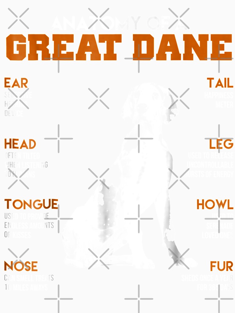Anatomy Of A Great Dane Dogs Funny Gift by JaiaBlanco