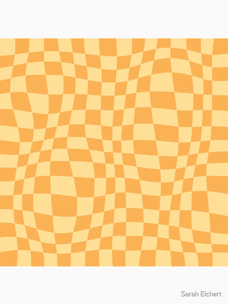 Y2K Danish Pastel Yellow Checkerboard Pattern by Sarah Eichert