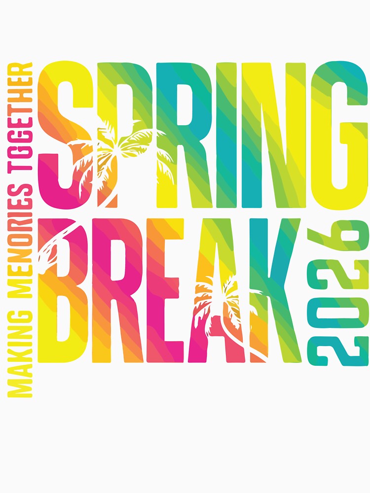 Spring Break 2026 Vintage Retro Beach Vacation Family Friends Trip Design by kiralynstration
