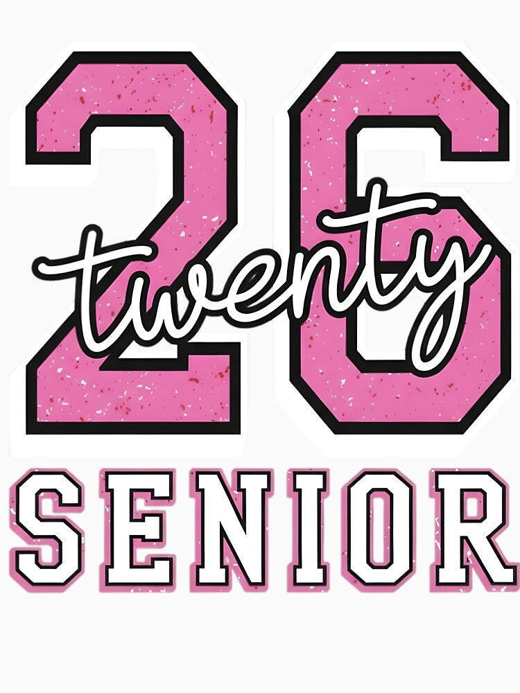 Class of 2026 Senior - Pink Varsity Graduation Design by haitrieuic96