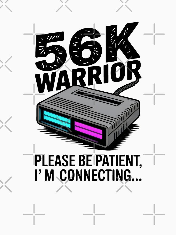 56K Warrior Vintage Modem Dial Up Internet by SplashTastic