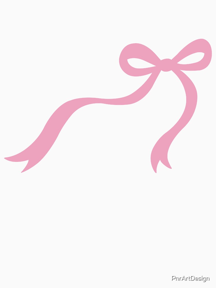 Cute Pink Bow Illustration | Coquette Aesthetic Ribbon Design by PnrArtDesign
