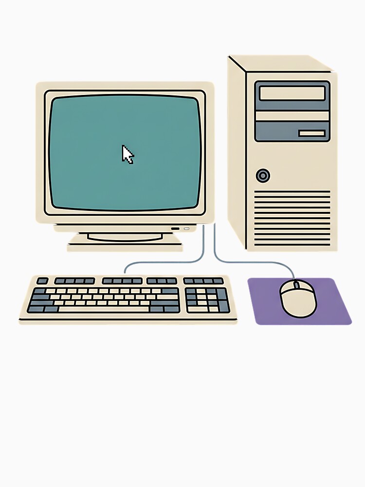 Retro 90s Computer Aesthetic Vintage PC Tech Geek Men Women by clothesy7