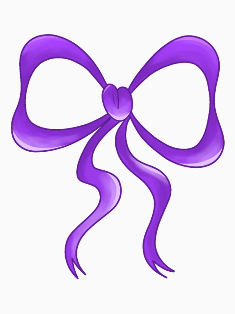 Magical Purple Ribbon Bow Sticker Lavender Aesthet by MissLucyArt