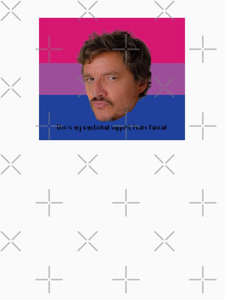 Emotional Support Pedro Pascal – Bisexual Pride Flag Edition by LittleMsMorales